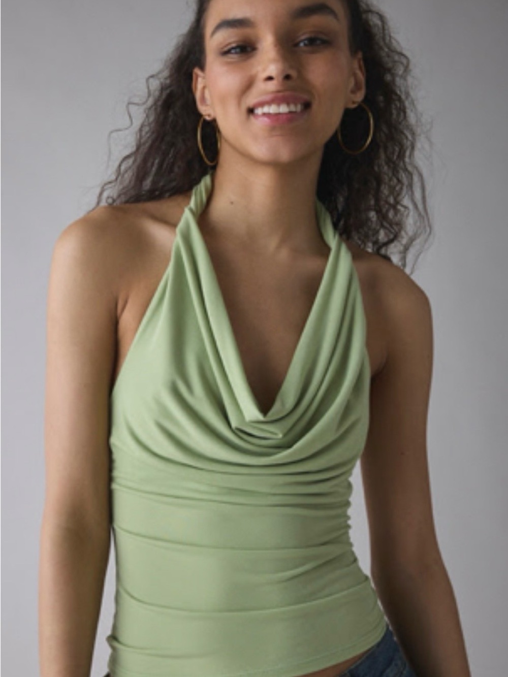 UO Halter Cowl Neck Dress Top